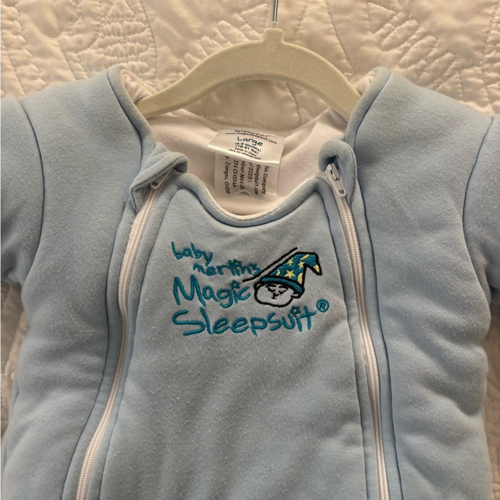 Baby Merlin's Magic Sleepsuit Blue Pajamas Sleep Sack